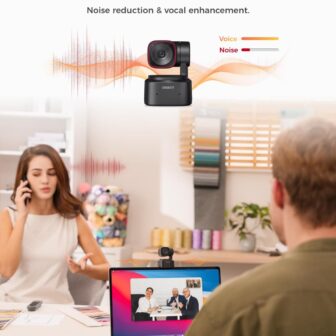 OBSBOT Tiny 2 Lite 4K Webcam for PC, AI Tracking PTZ Streaming Camera with 1/2" Sensor, Gesture Control, 60 FPS, HDR, Microphones, Web Camera for Desktop Computer, Laptop, Meeting, Video Calls, etc. - Image 9