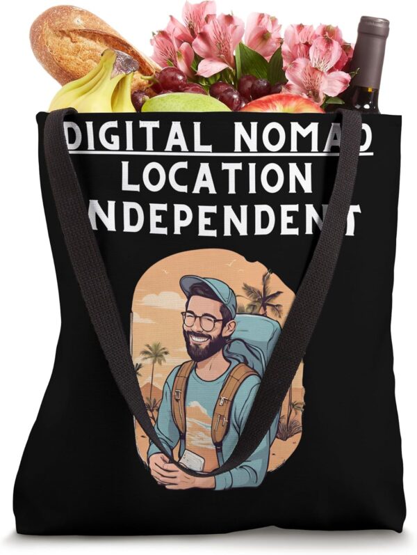 Digital Nomad - Location Independent - Digital Nomad Tote Bag - Image 4