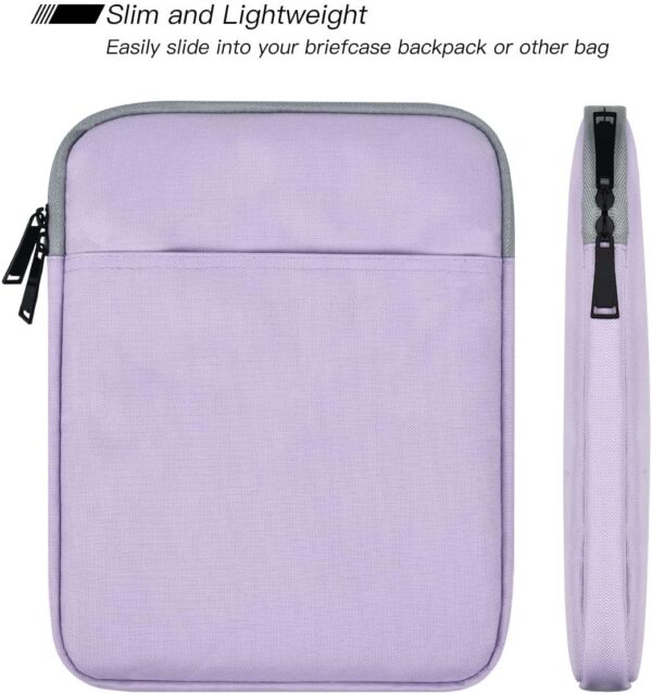 6.8 Inch Tablet Sleeve for Amazon Fire HD 7, Amazon Kindle Paperwhite 6.8"/ Kindle 6 11th 2022, Kobo Clara 2E e-Reader 6" Sleeve Bag, Purple - Image 2