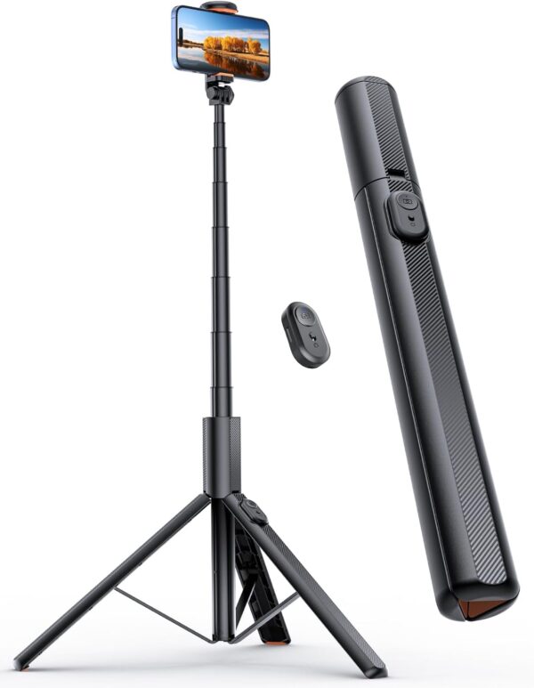 71" Phone Tripod, NT79 Extendable Selfie Stick for Cell Phone＆Camera, Tripod Stand with Remote for Video Recording, Phone Holder Tripod Compatible with iPhone Android, Camera