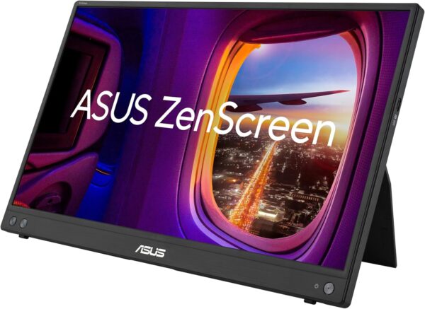ASUS ZenScreen 16” (15.6 inch viewable) 1080P USB-C Portable Monitor (MB16AHV) - Full HD, IPS, Blue Light Filter, Anti-glare, Mini HDMI, Kickstand, Tripod Mountable, Protective Sleeve, 3 year warranty - Image 2