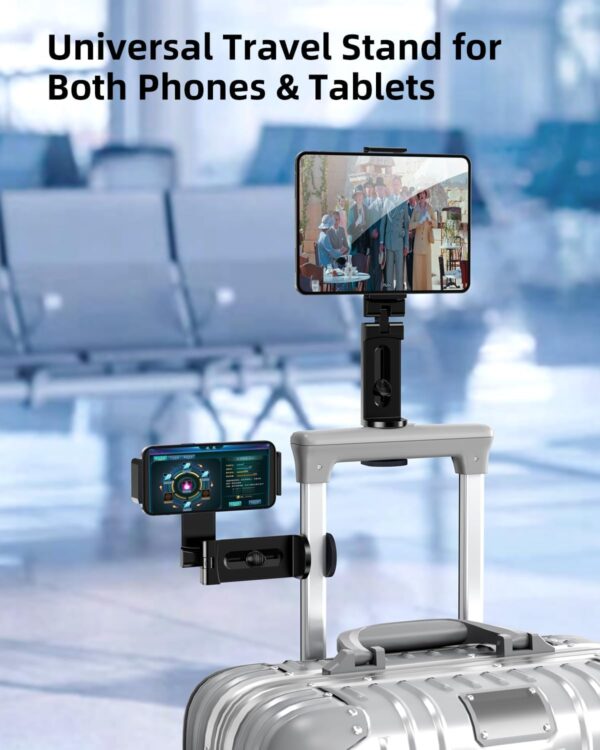 Airplane Tablet Holder Mount, Long Flight Essentials Travel Accessories for iPad, Foldable Tablet Stand for Plane Seat Back, Best Gifts for Travelers women, Fit for iPad, Phone, Switch, kindle - Image 2