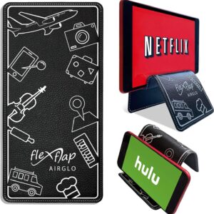 Airplane Travel Essentials for Flying Flex Flap Cell Phone Holder & Flexible Tablet Stand for Desk, Bed, Treadmill, Home & in-Flight Airplane Travel Accessories - Travel Must Haves Cool Gadgets