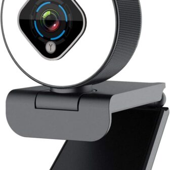 Angetube Streaming Webcam 1080P with Ring Light - HD Web Camera with Digital Zoom Autofocus for Computer PC Laptop Mac 962 USB Web Cam for Gaming Xbox Google Meet
