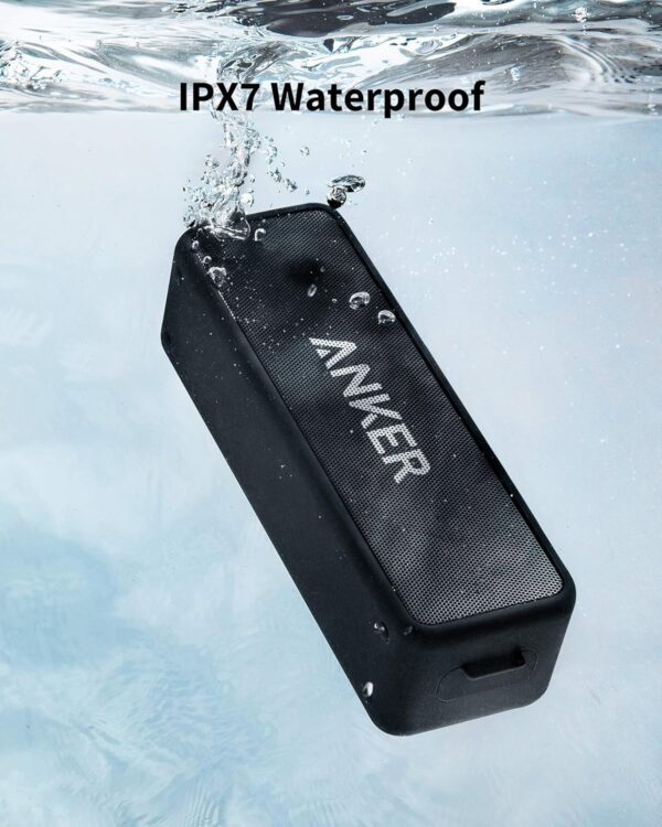 Anker Soundcore 2 Portable Bluetooth Speaker with IPX7 Waterproof, 24-Hour Playtime, Wireless Stereo Pairing, 12W Stereo Sound, Bluetooth 5, Bassup, Electronics for Home, Shower, Outdoors, Travel - Image 2