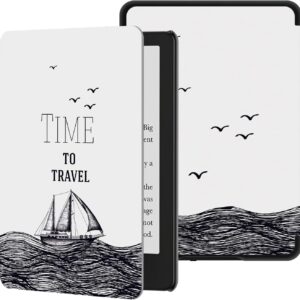Ayotu Case for All-New 6.8" Kindle Paperwhite (11th Generation- 2021 Release) - PU Leather Cover with Auto Wake/Sleep - Fits Amazon Kindle Paperwhite Signature Edition, The Time To Travel