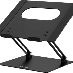 BESIGN LS10 Aluminum Laptop Stand, Ergonomic Adjustable Notebook Stand, Computer Holder Compatible with Air, Pro, Dell, HP, Lenovo More 10-14" Laptops, Black