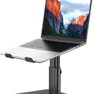 BESIGN LSX6N Laptop Stand, Ergonomic Adjustable Notebook Riser Holder, Computer Stand Compatible with Air, Pro, Dell, HP, Lenovo More 10-15.6" Laptops, Black