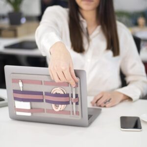 Beblau Shift PRO Adhesive Portable Tech Organizer for laptops, notebooks.. Backpack Insert | Computer Accessories, Office, Home & School, Working from Home Solution