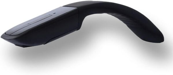 Bluetooth Arc Touch Mouse Slim and Portable Mini Wireless Computer Mouse Folding Ergonomic Optical Mice for Notebook Laptop Tablet (Bluetooth-Black)