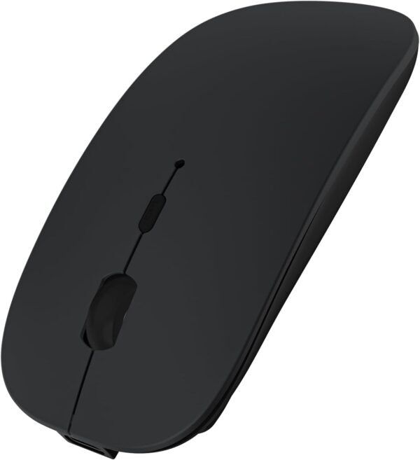 Bluetooth Mouse for Laptop/MacBook/iPad/Android PC,Rechargable Quiet Slim Wireless Mice Compatible with Windows/Linux/Tablet,Black