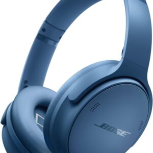 Bose QuietComfort Bluetooth Headphones, Wireless Headphones with Active Over Ear Noise Cancelling and Mic, Deep Bass, Up to 24 Hours of Playtime, Blue Dusk - Limited Edition Color