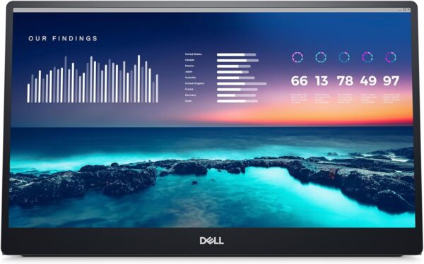 Dell 14-Inch FHD LED Portable Monitor with Dual-Screen Productivity, in-Plane Switching, USB-C Connectivity, Low Blue Light, and Display Manager Software - Image 2