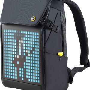 Divoom LED Display Laptop Backpack with App Control, 17 Inch Cool DIY Pixel Art Animation Fashion Backpack, Unique Gift for Men or Women