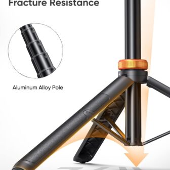EUCOS 62" Phone Tripod, Tripod for iPhone & Selfie Stick Tripod with Remote, Extendable Phone Tripod Stand & Travel Tripod, Solidest Cell Phone Tripod Compatible with iPhone/Android - Image 2