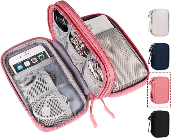 Electronic Organizer Travel USB Cable Accessories Bag/Case,Waterproof for Power Bank,Charging Cords,Chargers,Mouse,Earphones Flash Driver