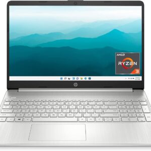 HP 15 Laptop, AMD Ryzen 3-5300U Processor, 8 GB RAM, 256 GB SSD Storage, 15.6-inch HD Micro-Edge Display, Windows 11 Home, Long-Lasting Battery, Fast Charge, 720p Webcam (15-ef2024nr), Natural silver