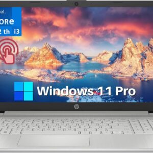 HP 2024 15.6" Touchscreen Laptop - with Microsoft Office Lifetime License, Intel i3-1215U, 16GB RAM, 1TB SSD, Long Battery Life, Micro-Edge, Bluetooth, Wi-Fi, Thin & Light, Windows 11 Pro