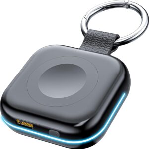 HUOTO Portable Charger for Apple Watch,Wireless Magnetic iWatch Charger 1200mAh Power Bank Travel Keychain Accessories Smart Chargers for Apple Watch Series 10/9/8/7/6/SE/5/4/3/2/1/UItra/UItra 2