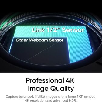 Insta360 Link 2 - PTZ 4K Webcam for PC/Mac, 1/2" Sensor, AI Tracking, HDR, AI Noise-Canceling Mic, Gesture Control for Streaming, Video Calls, Gaming, Works with Zoom, Teams, Twitch & More - Image 2