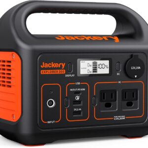 Jackery Portable Power Station Explorer 300, 293Wh Backup Lithium Battery, Solar Generator for Outdoors Camping Travel Hunting Blackout (Solar Panel Optional)
