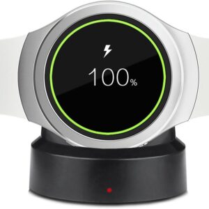 Kissmart for Gear S2 Charger, Replacement Charging Dock Cradle for Samsung Gear S2 Classic Smart Watch (Black)