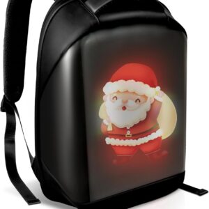 LED Backpack with Full-color screen, Laptop Backpack, DIY programming Backpack, Waterproof Luggage Bag for Travelling Camping Cycling