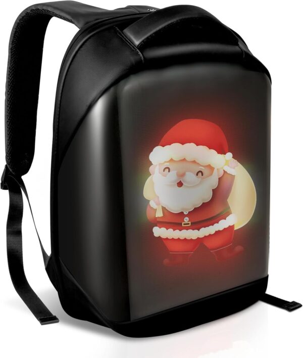 LED Backpack with Full-color screen, Laptop Backpack, DIY programming Backpack, Waterproof Luggage Bag for Travelling Camping Cycling