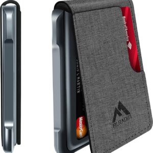 MURADIN Mens Wallet Tactical Bifold Wallets for Men Metal RFID Blocking Aluminum Money Cards Holder Gifts for Men