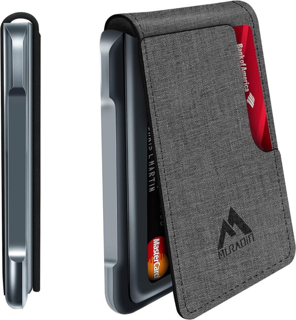 MURADIN Mens Wallet Tactical Bifold Wallets for Men Metal RFID Blocking Aluminum Money Cards Holder Gifts for Men