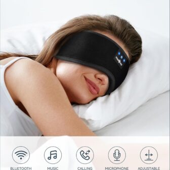 MUSICOZY Sleep Headphones, Bluetooth 5.4 Sleep Mask Headband Headphones Sleeping Eye Mask, Wireless Music Earbuds Earphones with HD Stereo Speakers for Side Sleepers, Cool Gadgets Unique Gift - Image 2
