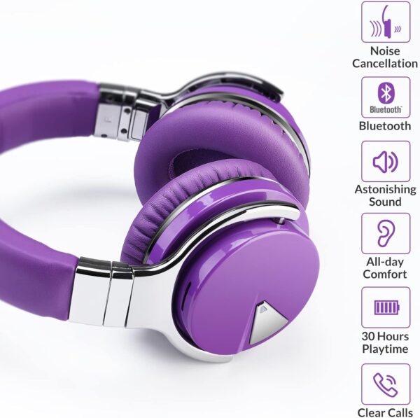 Million Sold 10 Years Classic E7 Active Noise Cancelling Headphones with Upgraded Noise Cancellation, Bluetooth Headphones Wireless with HD Sound Vivid Deep Bass, for Home Office Travel Birthday Gift - Image 2