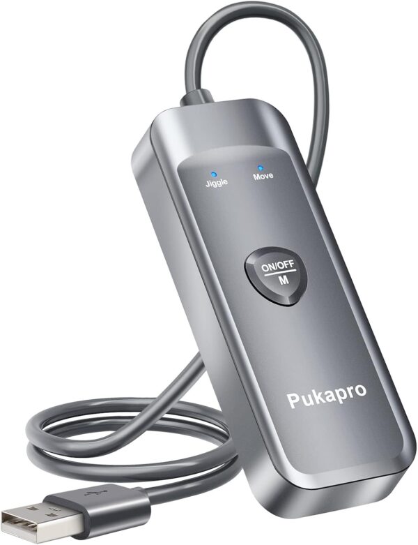 Mouse Jiggler Undetectable Mouse Mover Wiggler Driver-Free Automatic Mouse Shaker, Undetectable USB Mouse Jiggler with ON/Off Switch, Plug & Play-Gray
