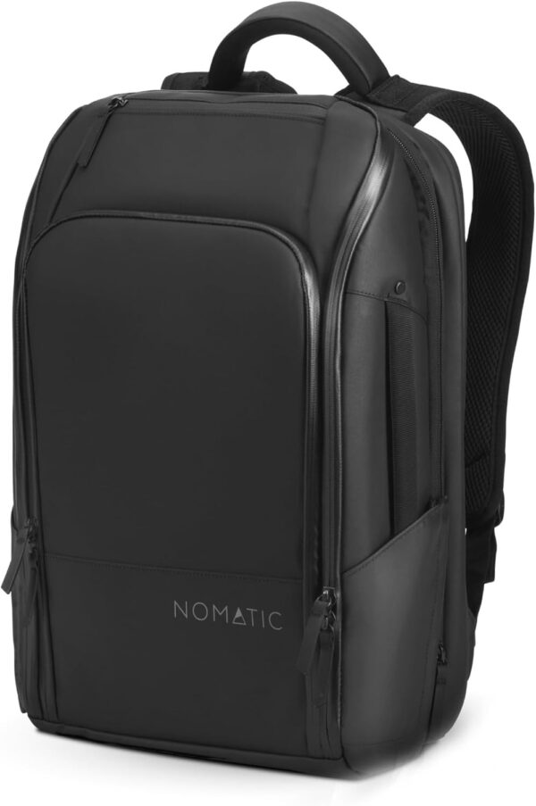 NOMATIC Travel Pack - 20L Water Resistant Laptop Bag - TSA-Ready Expandable Black Backpack