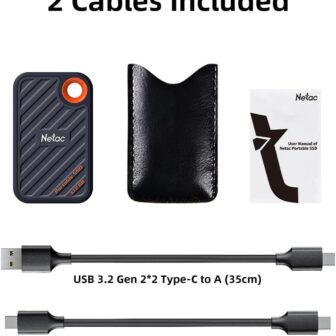 Netac 2TB Extreme Portable NVMe SSD Up to 2000MB/s Read 1700MB/s Write Speed USB 3.2 Gen.2 Business Travel Drive Essential External Solid State Drives Supports Win to Go, ZX20 - Image 2