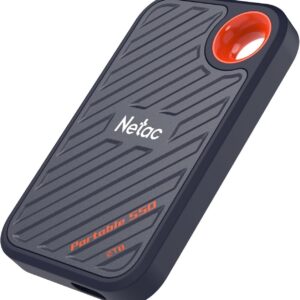 Netac 2TB Extreme Portable NVMe SSD Up to 2000MB/s Read 1700MB/s Write Speed USB 3.2 Gen.2 Business Travel Drive Essential External Solid State Drives Supports Win to Go, ZX20