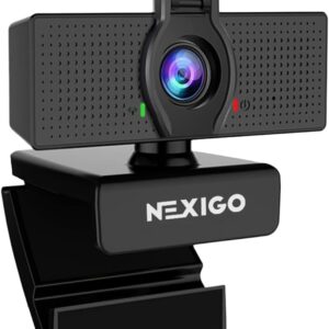 NexiGo N60 1080P Webcam with Microphone, Adjustable FOV, Zoom, Software Control & Privacy Cover, USB HD Computer Web Camera, Plug and Play, for Zoom/Skype/Teams, Conferencing and Video Calling