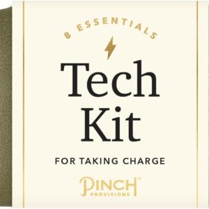 Pinch Provisions Mid-Size Tech Kit, Includes 8 Professional Technology Essentials, Perfect for Remote Work, Personal Office Accessories, & Gifting at Work (Olive)