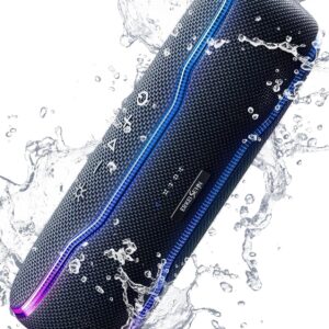 Portable Bluetooth Speaker, IPX7 Waterproof Wireless Speakers with Colorful Flashing Lights, 25W Super Bass 24H Playtime, 100ft Range, TWS Pairing for Outdoor, Home, Party, Beach, Birthday Gift