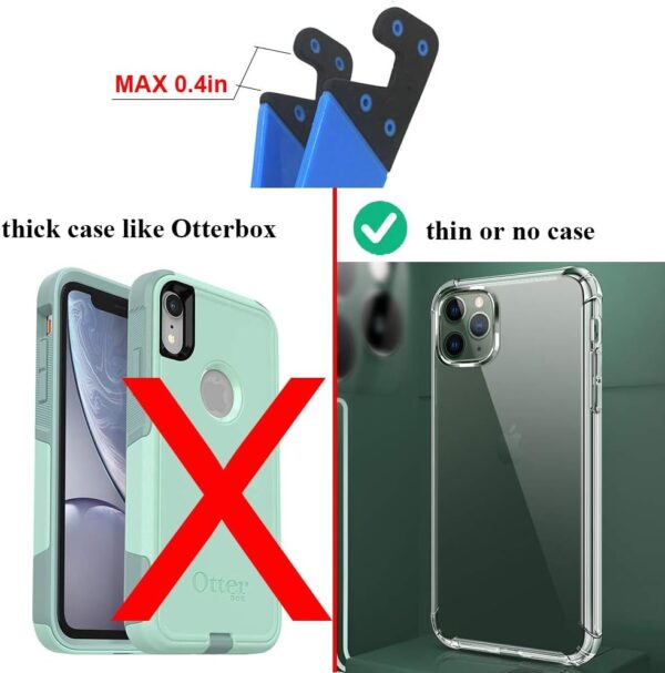 Portable Cell Phone Stand for Desk, Foldable Pocket Travel Mobile Phone Holder, Upgrade Universal V Smartphone Kickstand Mount Compatible with iPhone IPads Tablet Kindle Android, Pack of 3 - Image 2