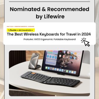 ProtoArc Ergonomic Foldable Keyboard, XK03 Split Folding Travel Bluetooth Keyboard, Ultra Slim, Portable for iPad, iPhone, Tablet, Laptop, PC - Image 2