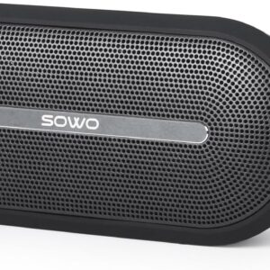 SOWO Portable Bluetooth Speaker with Powerful Bass - Wireless Speaker with Partyboom Technology - 40W, IP67 Waterproof - Stereo Sound for Outdoor, Camping and Travel Use - Black