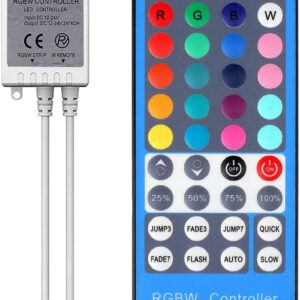 SUPERNIGHT RGBW LED Light Strip Remote Controller, 40 Keys IR Remote Controller Replacement for SMD 3528 5050 Flexible LED Strip Lights