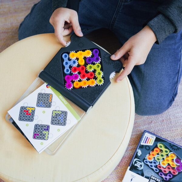 SmartGames IQ Gears Travel-Friendly Dynamic Logic Game Featuring 120 Challenges for Ages 7 - Adult - Image 2