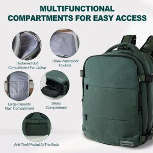 Travel backpack,travel essentials,carry on luggage,business bag,fashion backpack,laptop bag,simple modern large backpack,Green