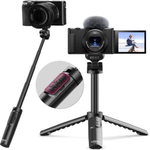 ULANZI RMT-01 Wireless Shooting Grip & Tripod for Sony, Canon, Nikon & Other Vlog Cameras or Smartphones, Selfie Video Recording Vlogging Accessories Portable Hand Size for Content Creators & Vloggers