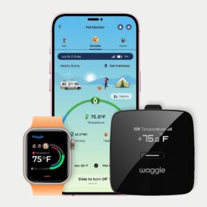 Waggle RV/Pet Safety Temperature Monitor - PRO (GPS) | 4G LTE, Instant Power Outage/Temp/Humidity Alerts | GPS & Geofencing for RVers.