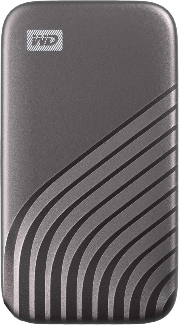 Western Digital 2TB My Passport SSD Portable External Solid State Drive, Gray, Sturdy and Blazing Fast, Password Protection with Hardware Encryption - WDBAGF0020BGY-WESN