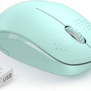 seenda Wireless Mouse, 2.4G Noiseless Mouse with USB Receiver - Portable Computer Mice for PC, Tablet, Laptop with Windows System - Mint Green