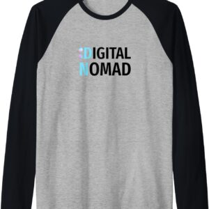 Digital nomad essential classic Raglan Baseball Tee